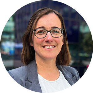 person wearing glasses smiling